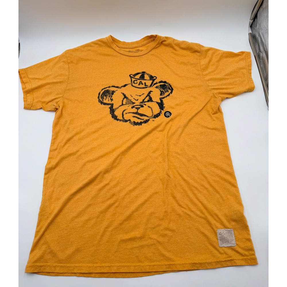 Original Retro Brand Cal Bears Gold Vintage Logo Mock Twist T-Shirt Mens L